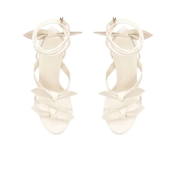 NIB SCHUTZ Alia High Nappa Leather Sandal - 8.5 / Pearl / Nappa Leather - Picture 4 of 8